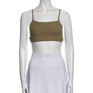 Savannah Morrow The Label Square Neckline Sleeveless Crop Top NEW Womens Size S